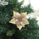 thumbnail image 2 of 5Pcs Christmas Glitter Artificial Poinsettia Flowers Xmas Poinsettia Artificial Wedding Flowers Decorations Xmas Tree Ornaments for Party Favors, 5.6inch, 2 of 5