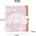 thumbnail image 2 of Monedero pequeño con diseño de perro kawaii para niñas y mujeres, organizador de tarjetas y monedas, color beige, 2 unidades, 2 of 5