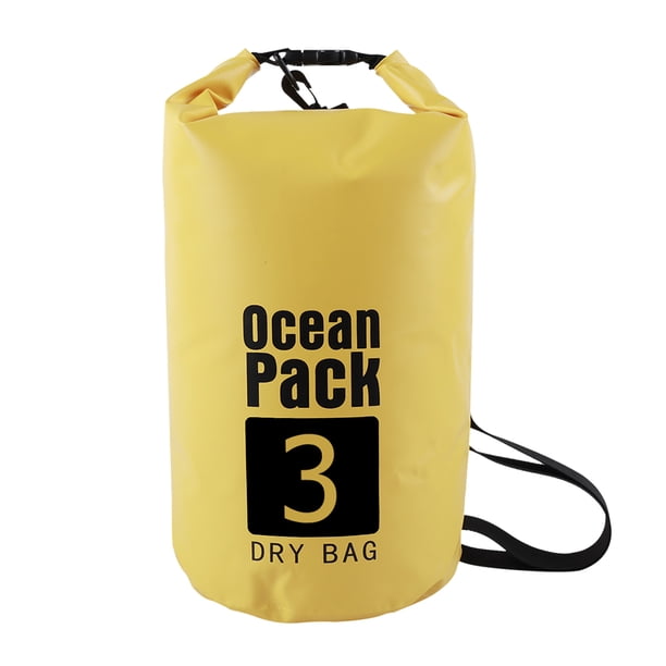 Saco Bolso Seco Impermeable Natación Kayaking River Trekking (2 L) Amarillo