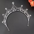 thumbnail image 2 of 1Pcs Rhinestone Tiara Wedding Crown Bride Bridal Headpiece Silver 17X6.7In For Wedding And Bridal Style Gift, 2 of 9