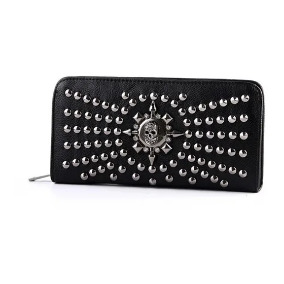 Cartera De Cuero Calavera Malubero Malu1602