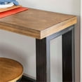 thumbnail image 5 of Pemberly Row Contemporary Steel & Wood Sofa Bar Table in Dark Gunmetal, 5 of 11
