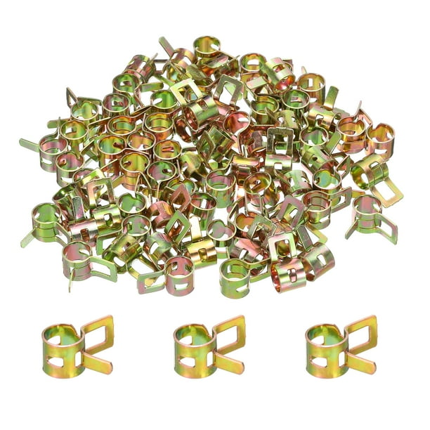Uxcell ID 15mm 5/8inch clips de manguera de combustible, abrazaderas de tubo, abrazadera de resorte, abrazadera de aire de baja presión, paquete de 20 (oro rosa), 5/16 pulgadas 70