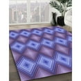 thumbnail image 3 of Ahgly Company Machine Washable Indoor Round Transitional Purple Amethyst Purple Area Rugs, 6' Round, 3 of 7