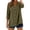 Green, variant on Womens Fashion Casual Button Down Shirt 3 4 Sleeve Solid Basic Tops For Daily Wear