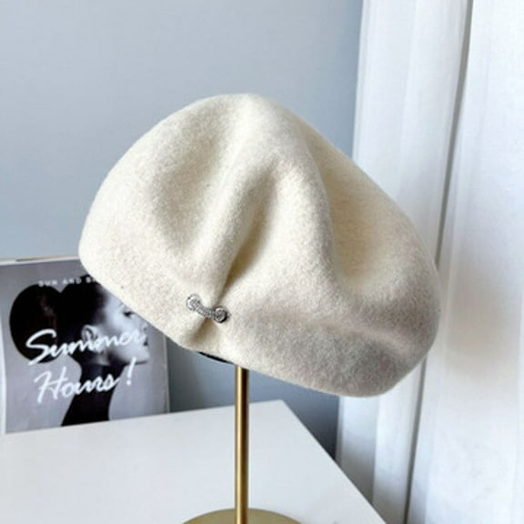 CoCopeaunt Australian Wool Beret Women Warm In Autumn And Winter Painter’s Cap Art Drape Knit Air Hostess Hat Fashion