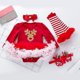 thumbnail image 1 of 4 Uds. Vestido de Navidad para niñas, calcetines, diadema y zapatos, 1 of 2