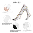 thumbnail image 5 of Lsque Geometric Spots Pattern Sport Compression Socks for Men & Women 15-20 mmHg Knee High Nurse Pregnant Running Medical and Travel Athletic, 5 of 6