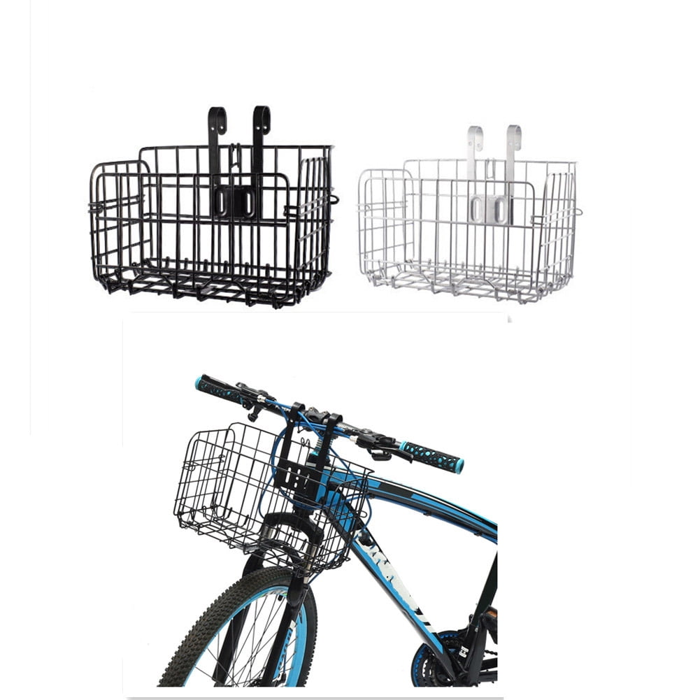 Foldable Metal Wire Basket Front Rear Rack Hanging Bag for Mountain Bike Bicycle 