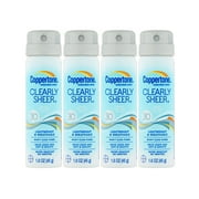 (4 pack) (4 Pack) Coppertone ClearlySheer Spray Sunscreen SPF 30, 1.6 Oz