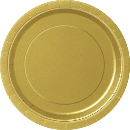 Gold Paper Dinner Plates, 9 in., 50 Count