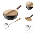 thumbnail image 6 of deevoka Nonstick Wok Long Handle suits All Stoves with Lid for Home and Hotel Restaurant 26cm, 6 of 9