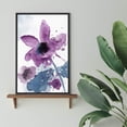 thumbnail image 4 of wall26 Framed Canvas Wall Art Large Purple and Blue Flowers Floral Plants Watercolor Abstract Contemporary Expressive for Living Room, Bedroom, Office - 24x36 inches, 4 of 4