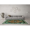 thumbnail image 3 of Ahgly Company Indoor Rectangle Persian Turquoise Blue Traditional Area Rugs, 7' x 9', 3 of 4