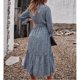 thumbnail image 4 of Vestido de manga larga y cintura alta, vestido largo holgado con estampado de leopardo y mangas largas para mujer, vestido maxi con lazo en la cintura, uso práctico, 4 of 6
