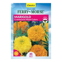 Ferry-Morse 270MG Marigold Crackerjack Mixed Colors Annual Flower Seeds, Full Sun