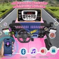 thumbnail image 3 of VIBESPARK 24V 2-Seater Ride on Toys, Kids Electric Ride on Cars with Remote Control, 400W Powered Ride on Truck w/ Bluetooth, 3-Point Seat Belts, Spring Suspension, Pink, 3 of 7