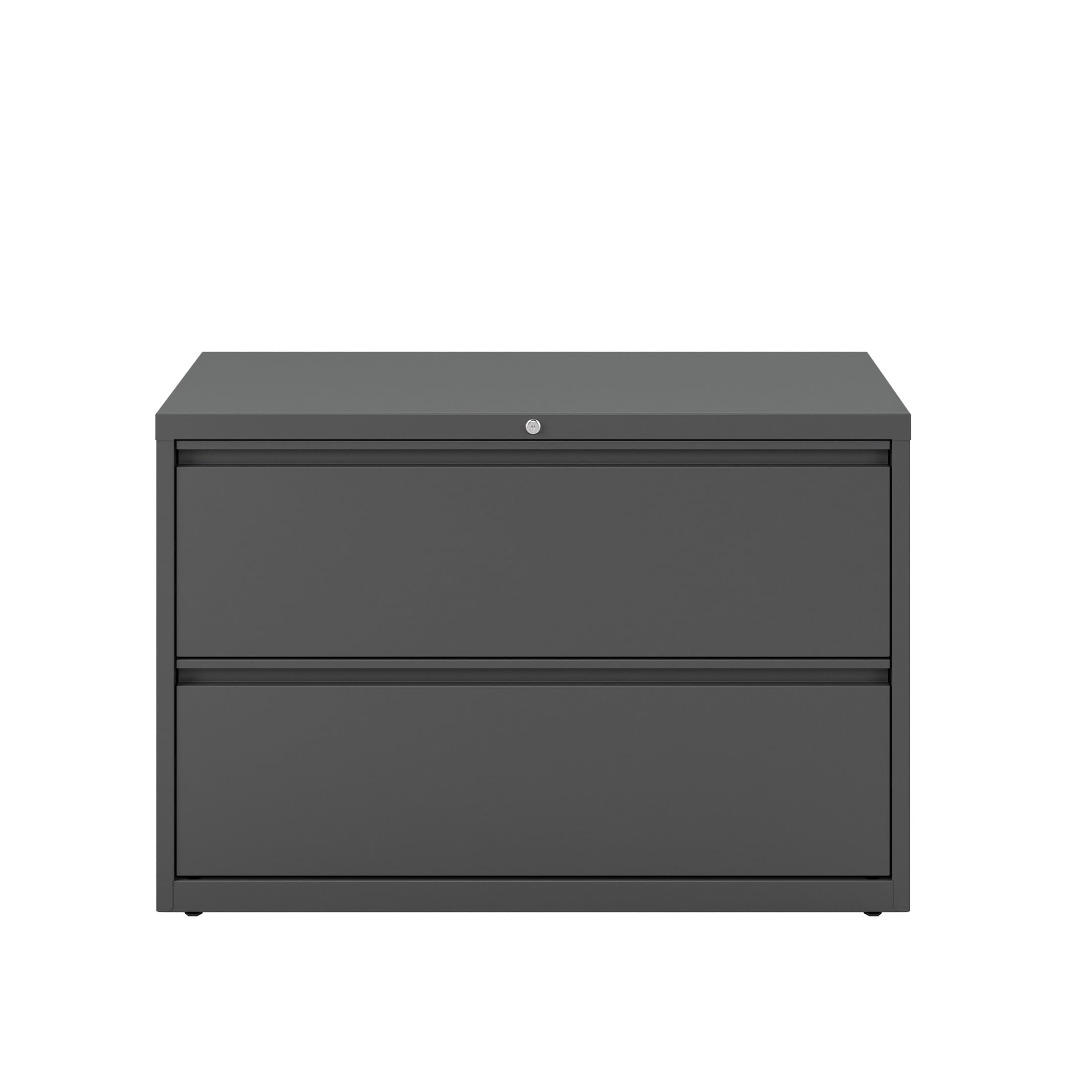 Hirsh 42 Inch Wide 2 Drawer Metal Lateral File Cabinet for Home and Office, Holds Letter, Legal and A4 Hanging Folders, Charcoal