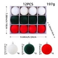 thumbnail image 5 of LanSuare 12Pcs Flocked Christmas Balls, 2.36Inch Multicolor Shatterproof Xmas Balls Decoration, Hanging Ornaments for Christmas Tree, Festive Use, 5 of 5