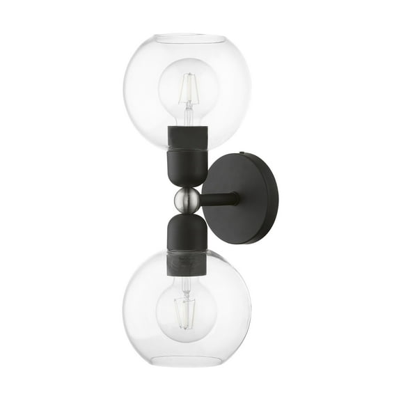Livex Lighting - Downtown - 2 Light Sphere Bath Vanity In Industrial Style-16