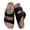 Black, variant on Women's Clog Slide Sandals with Arch Support, Comforable Adjustable Buckle Cork Footbed Slippers for Summer, Mocha