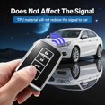 thumbnail image 4 of Key Fob Cover Compatible with Fit for Toyota Avalon Camry Corolla RAV4 Sequoia Highlander 4Runner 2011-2019 4 Button Soft TPU Keychain Case Holder Protector,B Black, 4 of 5