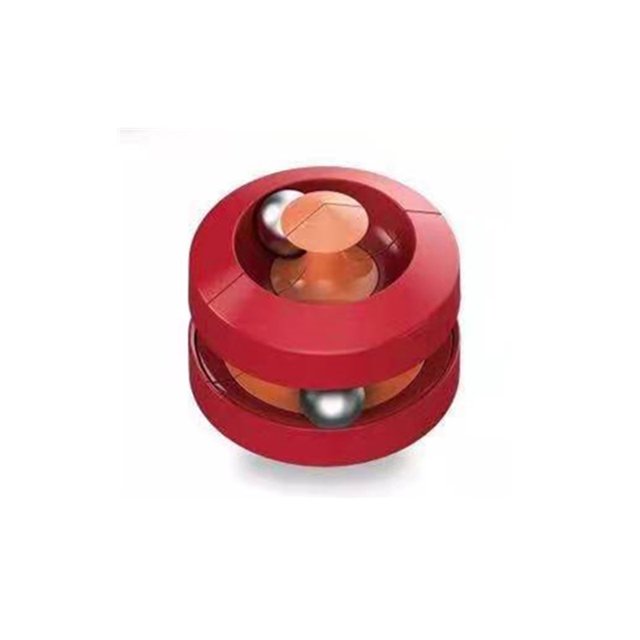 Jouets Anti-Stress Gyroscope Décompression Rubi Cub Anti-Stress Toupie Haricots Magiques Rotatif Jouet de Décompression, Rouge A