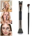 thumbnail image 2 of Dual-Ended Foundation & Blending Brush - Synthetic Fibre - for Contouring, Highlighting & Smooth Makeup Finish, 2 of 8