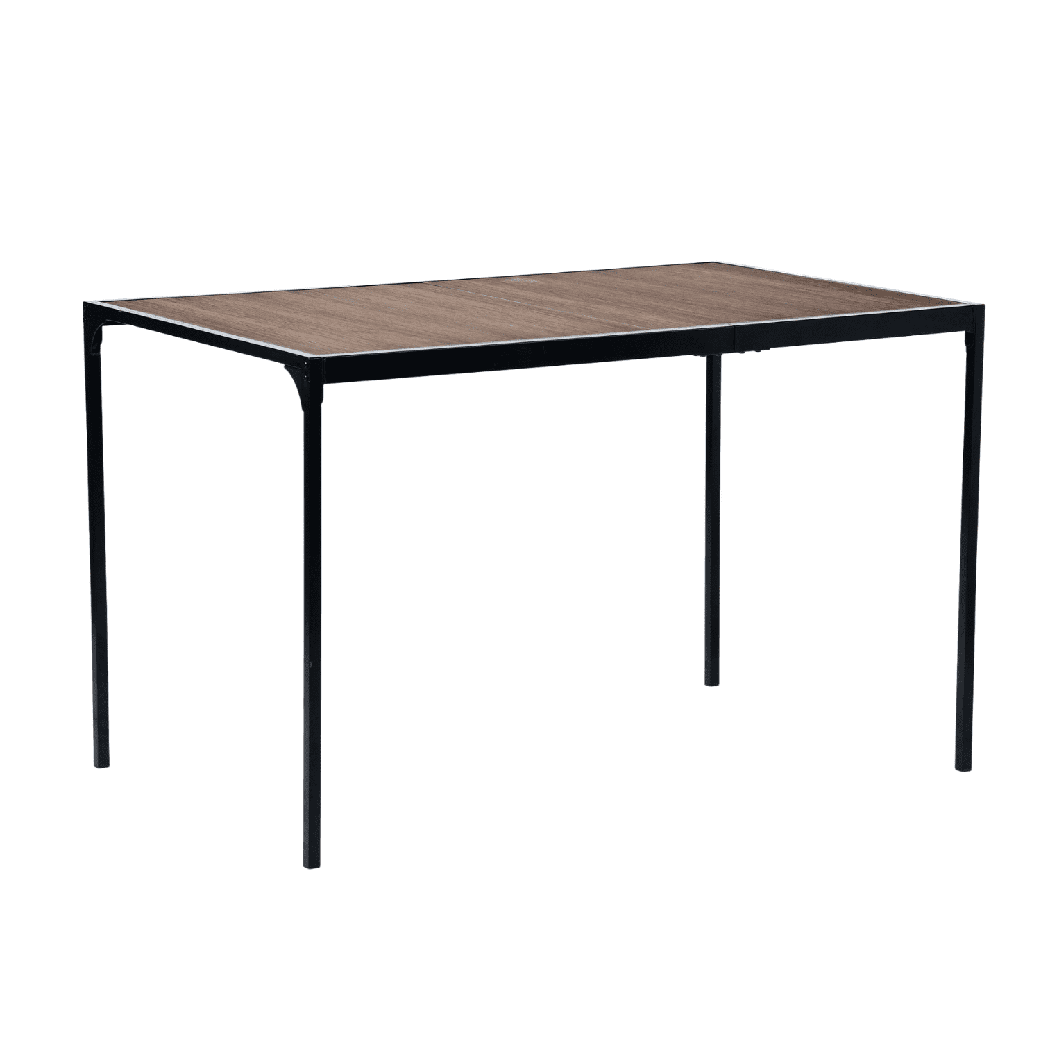Homy Casa 47" Rectangular Dining Table, Modern Industrial Wood Look Kitchen Table for 4, Espresso Brown