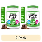 (2 pack) Orgain Organic Vegan 21g Protein Powder, Plant Based, Creamy Chocolate 2.03lb