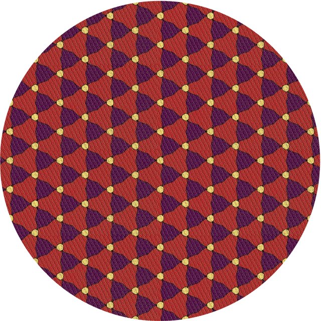 Ahgly Tapis Rond Lavable en Machine Intérieur Rouge Pamplemousse Transitionnel, 3 Pieds Rond