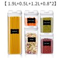 thumbnail image 3 of BeesClover Ensemble de 5 Récipients de Stockage Alimentaire avec Stylo de Marquage, Papier d'Étiquette, Cuillère Doseuse Résistant aux Chocs Hermétique Transparent Durable pour Cuisine, Salle à Manger, 3 of 8