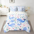 thumbnail image 2 of Erosebridal Kawaii Whale Bed in a Bag Twin size, Marine Animal Bed Set, Ocean Sealife Reversible Bedding Twin Size, Ultra Soft Room Decor, 7 Pieces, 2 of 6