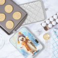 thumbnail image 5 of 2 Pack Pot Holders for Kitchen Heat Resistant Hot Pads Sets for Cooking Baking Cute Hedgehog in Hat, 5 of 7