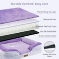 thumbnail image 4 of BELLA & PAL Orthopedic Dog Bed for Medium Small Dogs – No Assembly Needed, Egg-Crate Foam Dog Couch with Waterproof Liner, Washable Removable Cover, Non-Slip, 28"x23"x6.5", Purple, 4 of 11