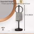 thumbnail image 5 of 17 Inch Stand Hand Towel Holder Towel Bar Towel Hanging Ring, Free Standing Floor Hand Towel Rack Storage for Bathroom Kitchen Vanity Countertops, Hardware Accessories(Oil Rubbed Bronze), 5 of 16