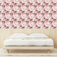 thumbnail image 3 of Ambesonne Floral Peel & Stick Wallpaper for Home, Monochromatic Hibiscus Art, 13"x36", Coral Blush and Dark Mauve, 3 of 5