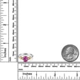 thumbnail image 7 of Gem Stone King 1.73 Cttw 2 Tone 10K Yellow Gold and 925 Sterling Silver Pink Created Sapphire and White Lab Grown Diamond Engagement Ring for Women | Oval 8X6MM | Available in Size 5,6,7,8,9, 7 of 7