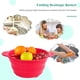 thumbnail image 4 of Lavabo de limpieza de frutas y verduras plegable, herramientas de cesta de drenaje de silicona (rojo L), 4 of 7