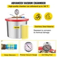 YTBW 2 Gallon Vacuum Chamber Degassing 5 Cfm Vacuum Pump 1/3Hp