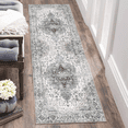 thumbnail image 2 of Runner Rugs for Hallway, 2x6 Washable Soft Non Slip Floor Rugs for Kitchen, Modern Mat for Living Room Bedroom Entryway White & Gray, 2 of 7