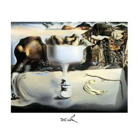 Salvador Dali Dish Apparition of Face and Fruit Dish on a Beach c1938 Poster Print by Salvador Dali (20 x 16) ()