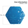 thumbnail image 2 of Disketp Blue Christmas Funny Coasters,4 Pcs Leather Coasters with Holder, Perfect Housewarming Hostess Gifts,Protect Furniture from Water Marks Scratch and Damage-Hexagon, 2 of 6