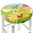 thumbnail image 3 of Kll Farm Animals 3 Round Bar Chair Cushion Cover 13 Inch,Bar Stool Protector With Elastic, Soft Washable, 3 of 7