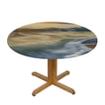 thumbnail image 3 of JEUXUS  Sunset Over The Waves Round Table Cover, Waterproof and Oil-Proof Tablecloth Small for Indoor and Outdoor Use, 3 of 7