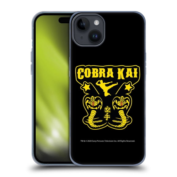Head Case Designs Officially Licensed Cobra Kai Composed Art Logo Soft Gel Case Compatible with Apple iPhone 15 Plus
