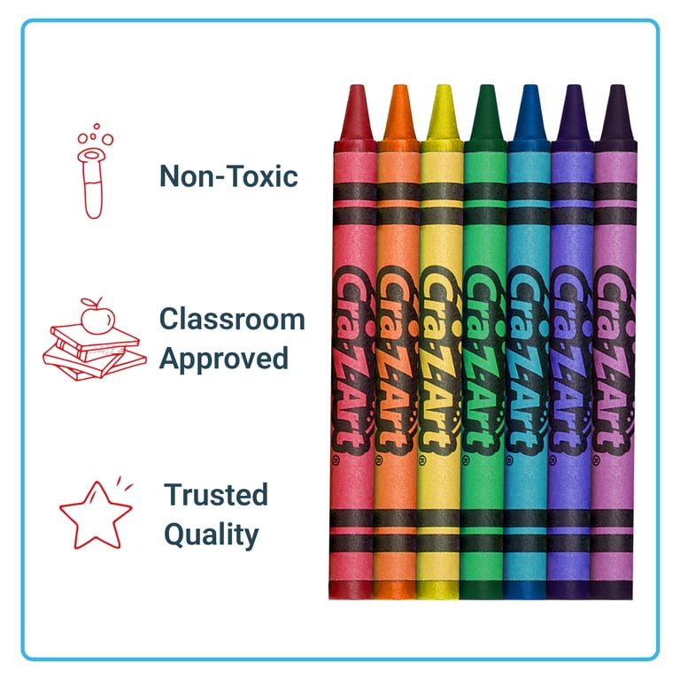 24 pack) Cra-Z-Art 24 Count Assorted Multicolor Crayons for Kids