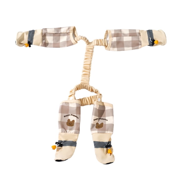 YIFAEUX Reflective Stripe Dog Boot Leggings Waterproof Dust-proof Pants Adjustable Full Leg Protection Pet Strolling Going Out Clothes for All Seasons