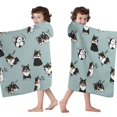 thumbnail image 4 of Black Corgi Hooded Bath Towel，60"x35" for Ages 3 To 12 Kids, Quick Dry Lightweight Soft Microfiber Hood Beach Towel Cover Up for Kids, 4 of 7