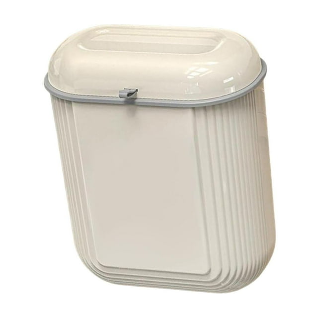 Elodie Hanging Small Kitchen Trash Can with Lid Kitchen Compost Bin for RV Cupboard light yellow